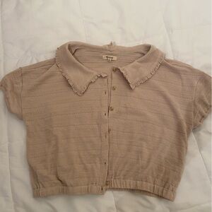 Madewell button up crop top